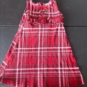 NBA Red Plaid Kids Dress